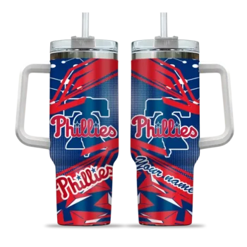 personalized philadelphia phillies abstract paths blue curved tumbler best selling 1.webp