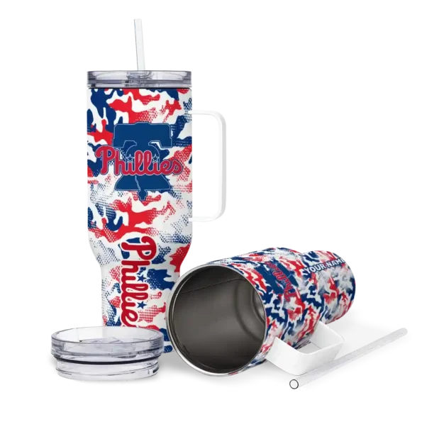 personalized philadelphia phillies camo mashup blue white curved tumbler high quality 1.webp