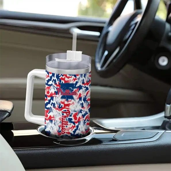 personalized philadelphia phillies camo mashup blue white curved tumbler trendy 1.webp