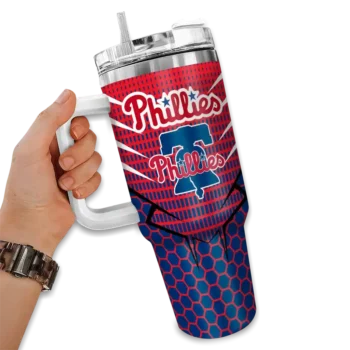 personalized philadelphia phillies hex texture blue curved tumbler fashion forward 1.webp
