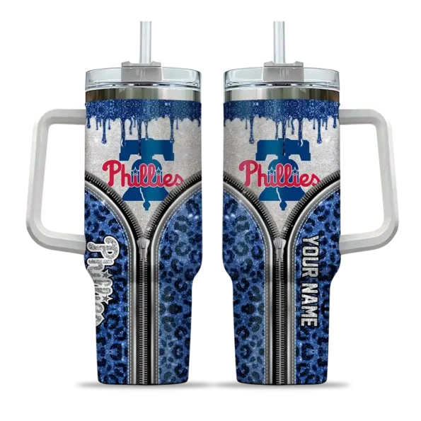 personalized philadelphia phillies leopard zipper blue curved tumbler best selling 1.webp