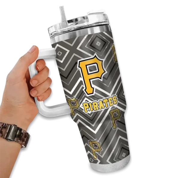 personalized pittsburgh pirates bold diamonds black curved tumbler fashion forward 1.webp