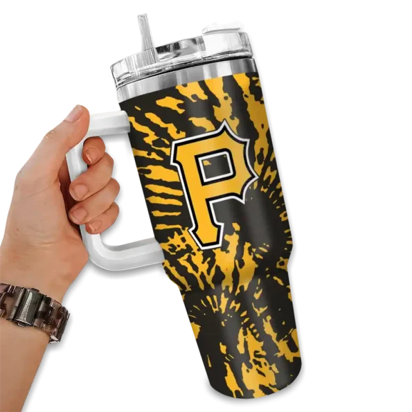 personalized pittsburgh pirates burst swirl black curved tumbler fashion forward 1.webp