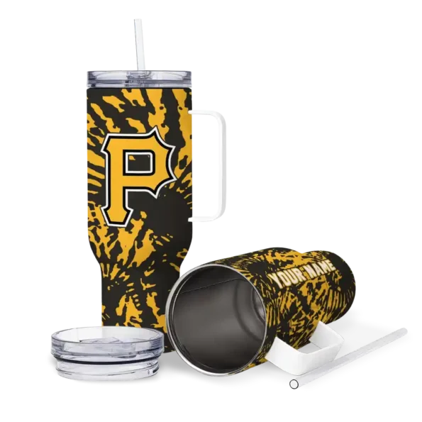 personalized pittsburgh pirates burst swirl black curved tumbler high quality 1.webp