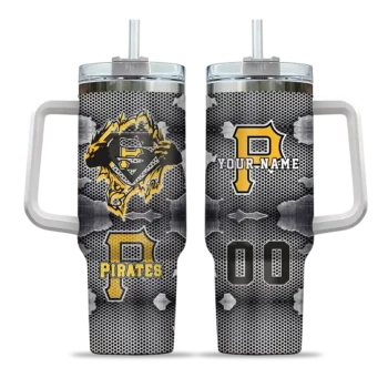 personalized pittsburgh pirates superman shield black gray curved tumbler best selling 1.webp