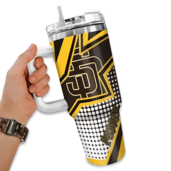 personalized san diego padres arrow burst brown curved tumbler fashion forward 1.webp
