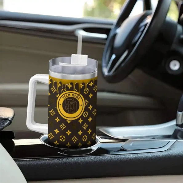 personalized san diego padres bullseye drips brown curved tumbler trendy 1.webp