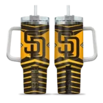 personalized san diego padres chevron layers brown curved tumbler best selling 1.webp