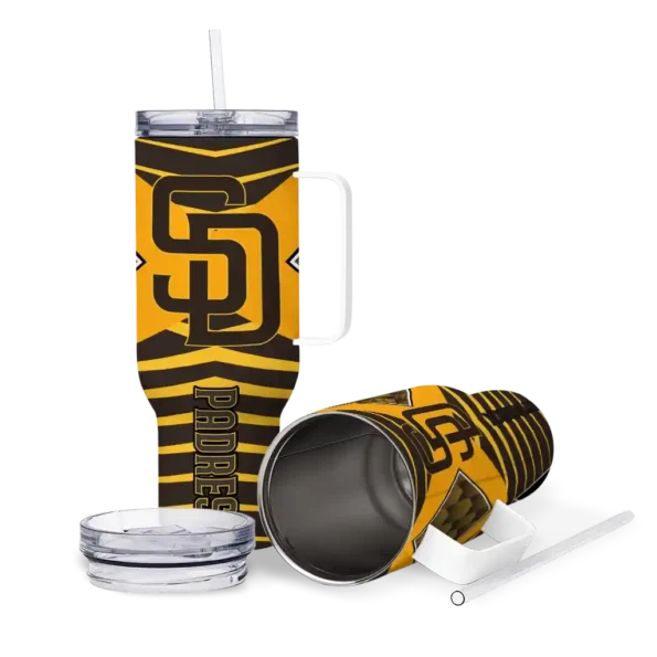 personalized san diego padres chevron layers brown curved tumbler high quality 1.webp