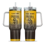 personalized san diego padres gradient dots brown curved tumbler best selling 1.webp