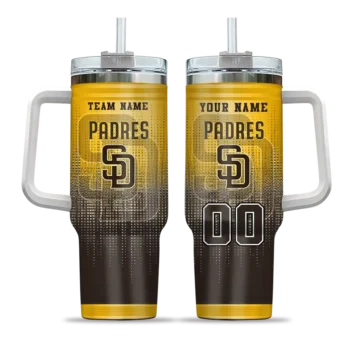 personalized san diego padres gradient dots brown curved tumbler best selling 1.webp