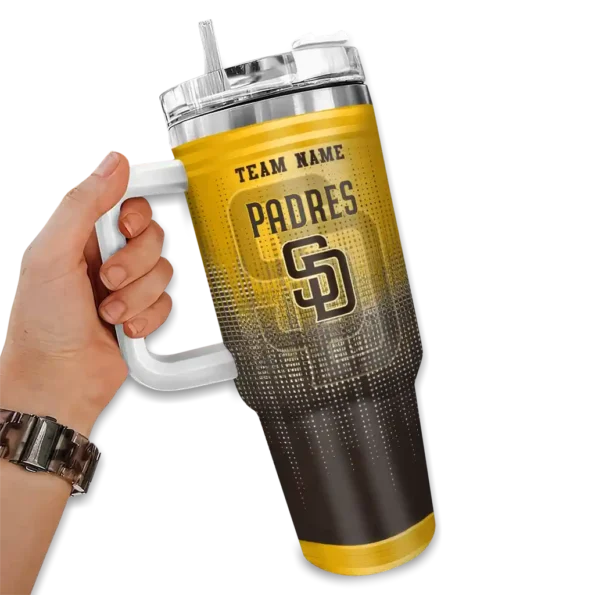 personalized san diego padres gradient dots brown curved tumbler fashion forward 1.webp