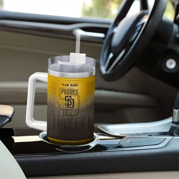 personalized san diego padres gradient dots brown curved tumbler trendy 1.webp