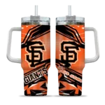 personalized san francisco giants abstract paths orange curved tumbler best selling 1.webp