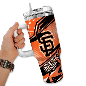 personalized san francisco giants abstract paths orange curved tumbler fashion forward 1.webp