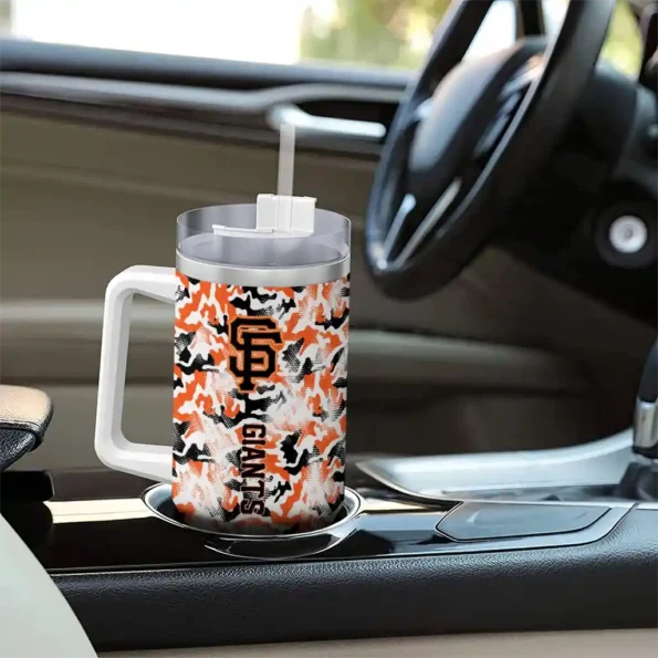 personalized san francisco giants camo mashup orange white curved tumbler trendy 1.webp