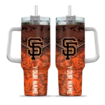 personalized san francisco giants chevron stripe orange curved tumbler best selling 1.webp