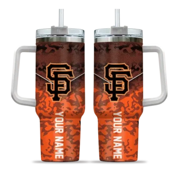 personalized san francisco giants chevron stripe orange curved tumbler best selling 1.webp
