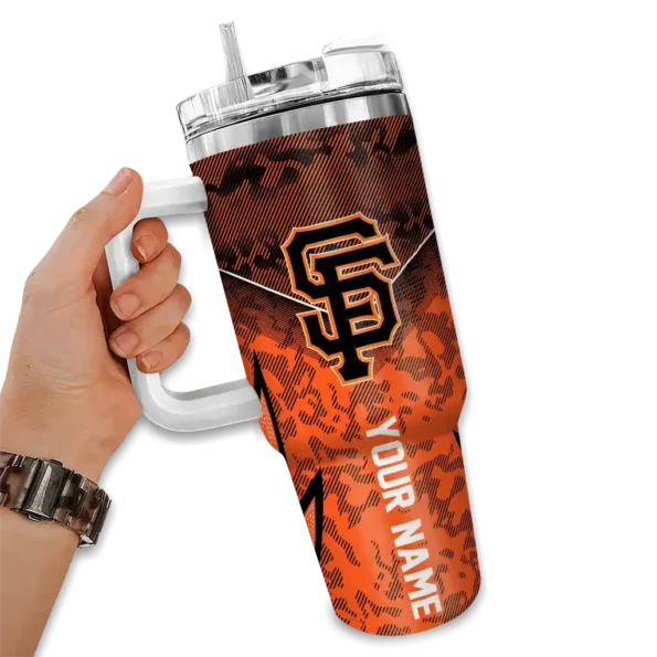 personalized san francisco giants chevron stripe orange curved tumbler fashion forward 1.webp