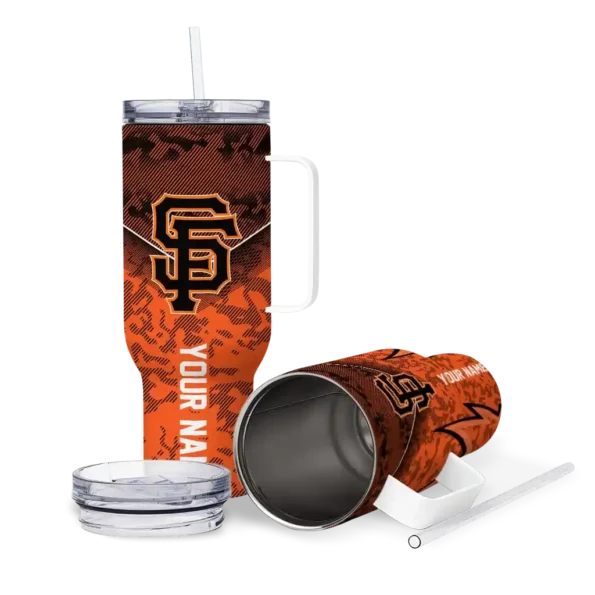 personalized san francisco giants chevron stripe orange curved tumbler high quality 1.webp