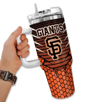 personalized san francisco giants hex texture orange curved tumbler fashion forward 1.webp