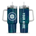 personalized seattle mariners burst swirl navy blue curved tumbler best selling 1.webp