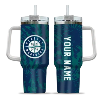 personalized seattle mariners burst swirl navy blue curved tumbler best selling 1.webp