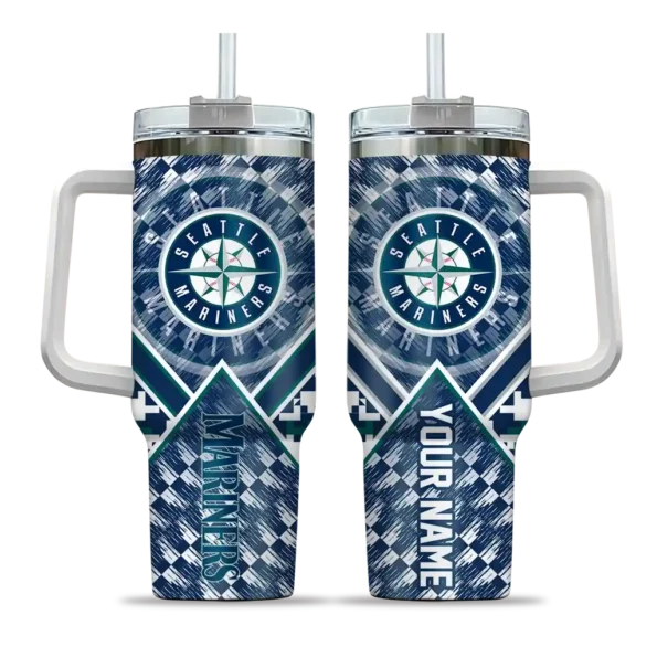 personalized seattle mariners chevron angle navy blue curved tumbler best selling 1.webp
