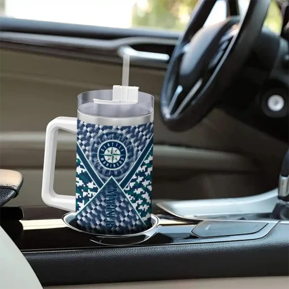 personalized seattle mariners chevron angle navy blue curved tumbler trendy 1.webp