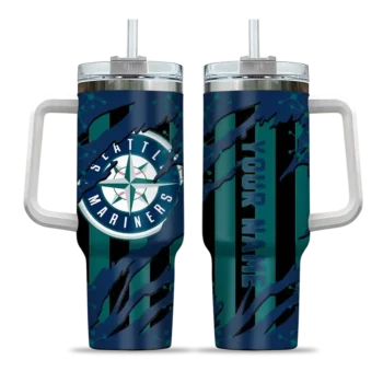 personalized seattle mariners claw cut navy blue black curved tumbler best selling 1.webp