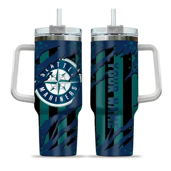 personalized seattle mariners claw cut navy blue black curved tumbler best selling 1.webp