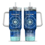personalized seattle mariners geometric prism navy blue curved tumbler best selling 1.webp