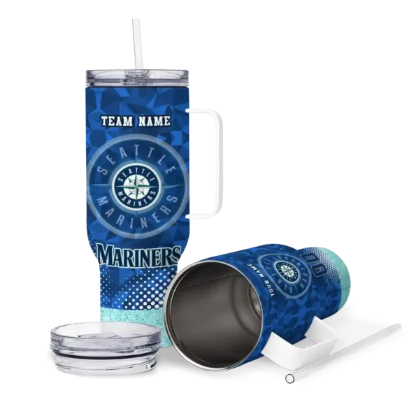 personalized seattle mariners geometric prism navy blue curved tumbler high quality 1.webp