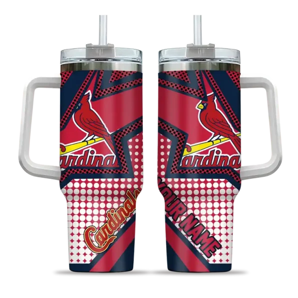 personalized st louis cardinals arrow burst red curved tumbler best selling 1.webp