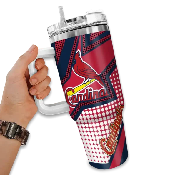 personalized st louis cardinals arrow burst red curved tumbler fashion forward 1.webp
