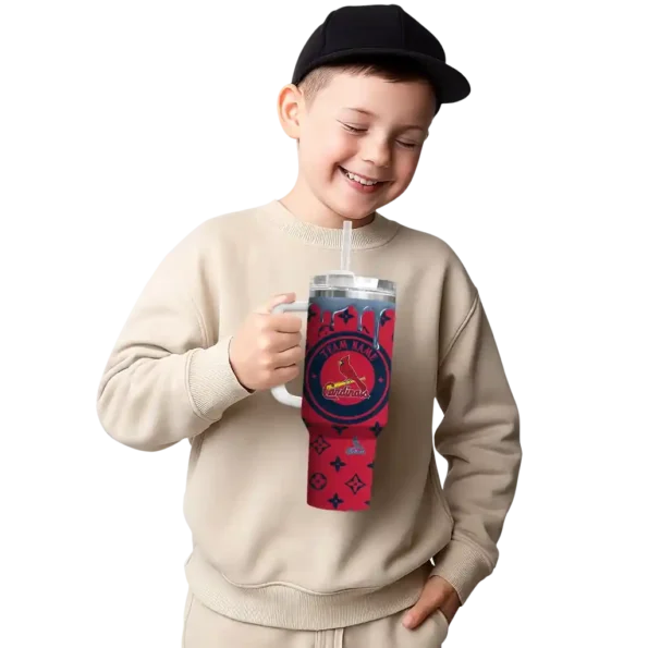 personalized st louis cardinals bullseye drips red curved tumbler latest model 1.webp