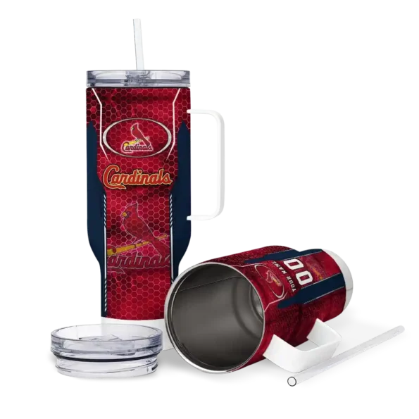 personalized st louis cardinals hexagon armor red curved tumbler high quality 1.webp