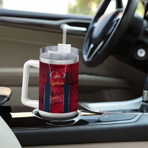 personalized st louis cardinals hexagon armor red curved tumbler trendy 1.webp