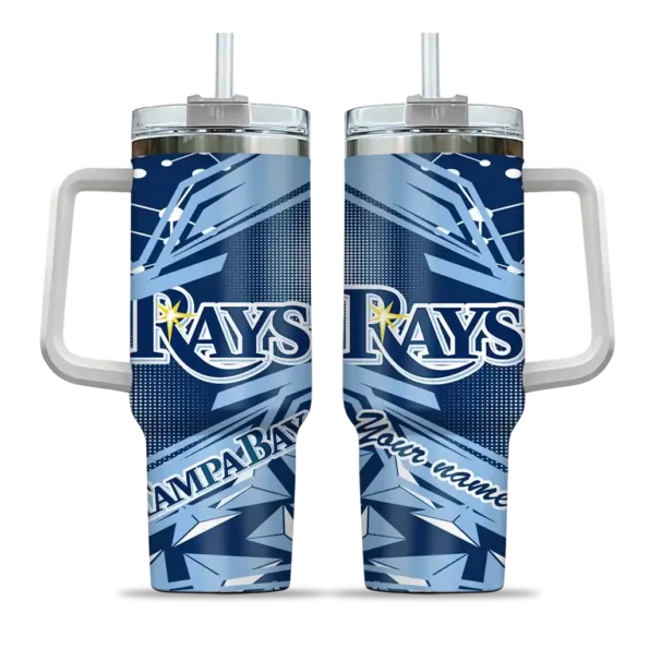 personalized tampa bay rays abstract paths navy curved tumbler best selling 1.webp