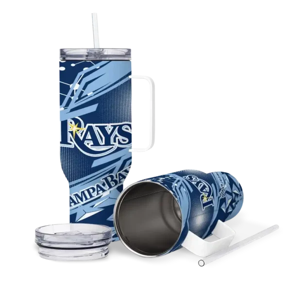 personalized tampa bay rays abstract paths navy curved tumbler high quality 1.webp