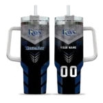 personalized tampa bay rays arrow armor navy black curved tumbler best selling 1.webp