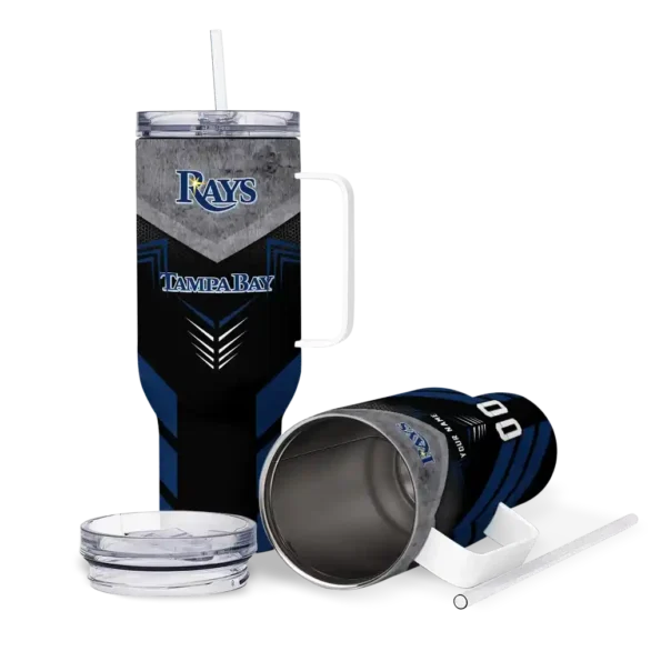 personalized tampa bay rays arrow armor navy black curved tumbler high quality 1.webp