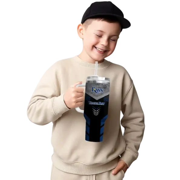 personalized tampa bay rays arrow armor navy black curved tumbler latest model 1.webp