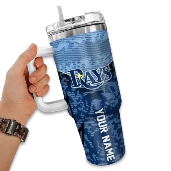 personalized tampa bay rays chevron stripe navy curved tumbler fashion forward 1.webp