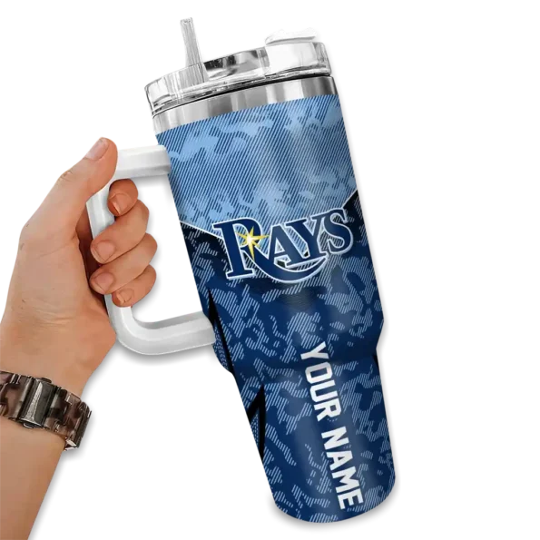 personalized tampa bay rays chevron stripe navy curved tumbler fashion forward 1.webp