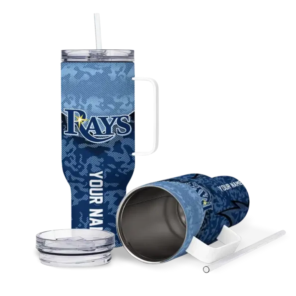 personalized tampa bay rays chevron stripe navy curved tumbler high quality 1.webp