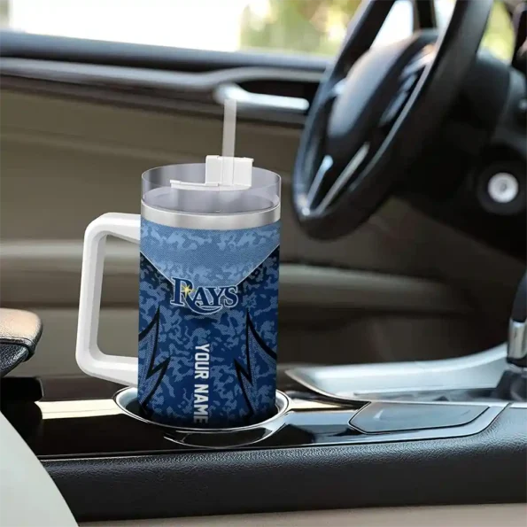 personalized tampa bay rays chevron stripe navy curved tumbler trendy 1.webp