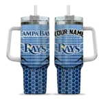 personalized tampa bay rays hex texture navy curved tumbler best selling 1.webp