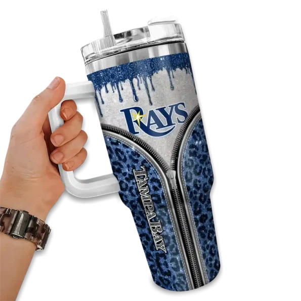personalized tampa bay rays leopard zipper navy curved tumbler fashion forward 1.webp