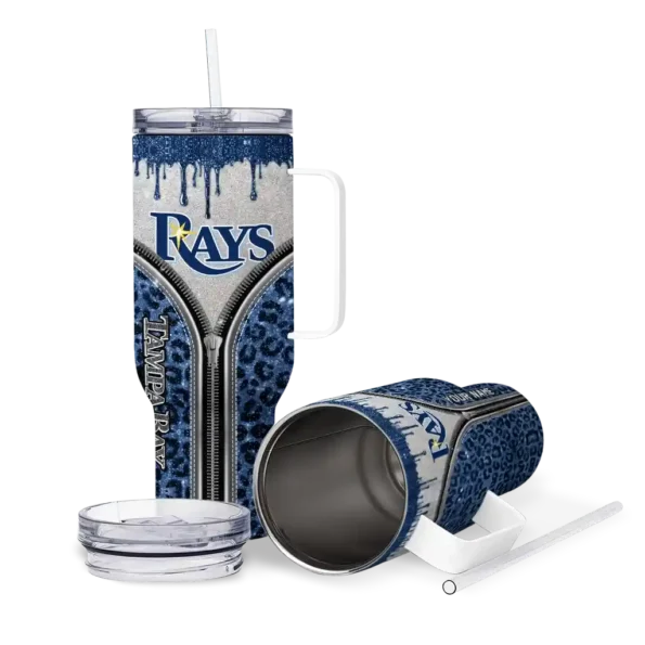 personalized tampa bay rays leopard zipper navy curved tumbler high quality 1.webp